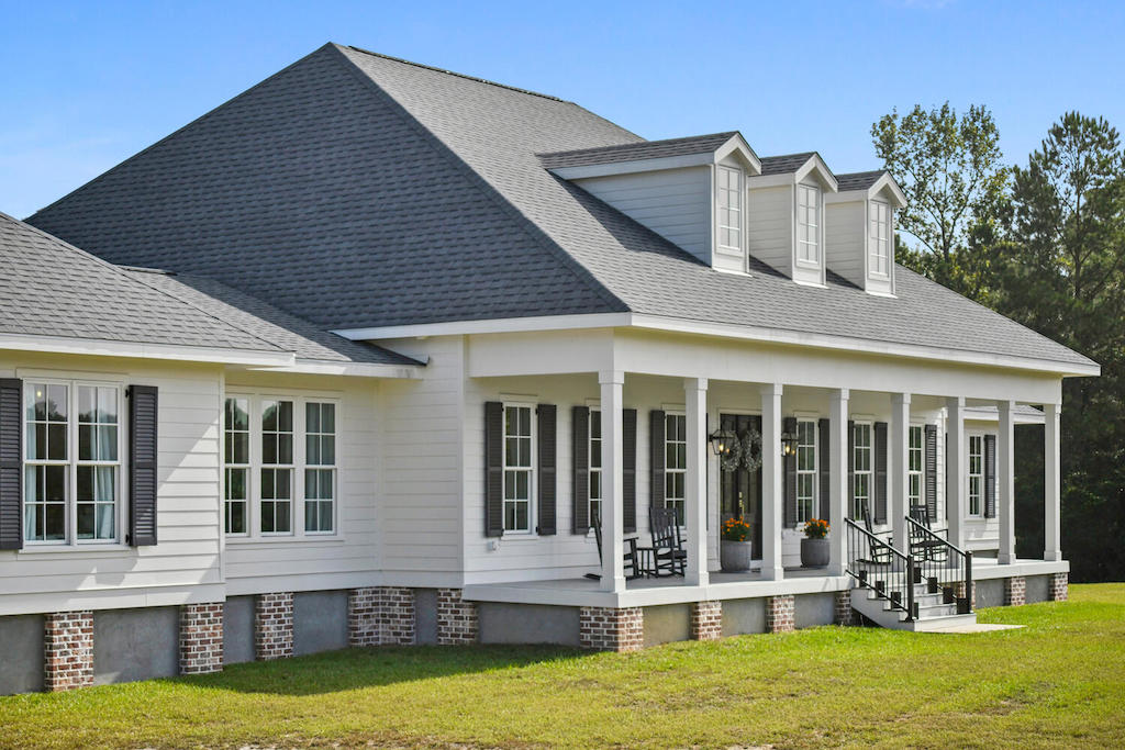 Completed architectural shingle roof on a Pass Christian Mississippi home, of the type built to the FORTIFIED standard