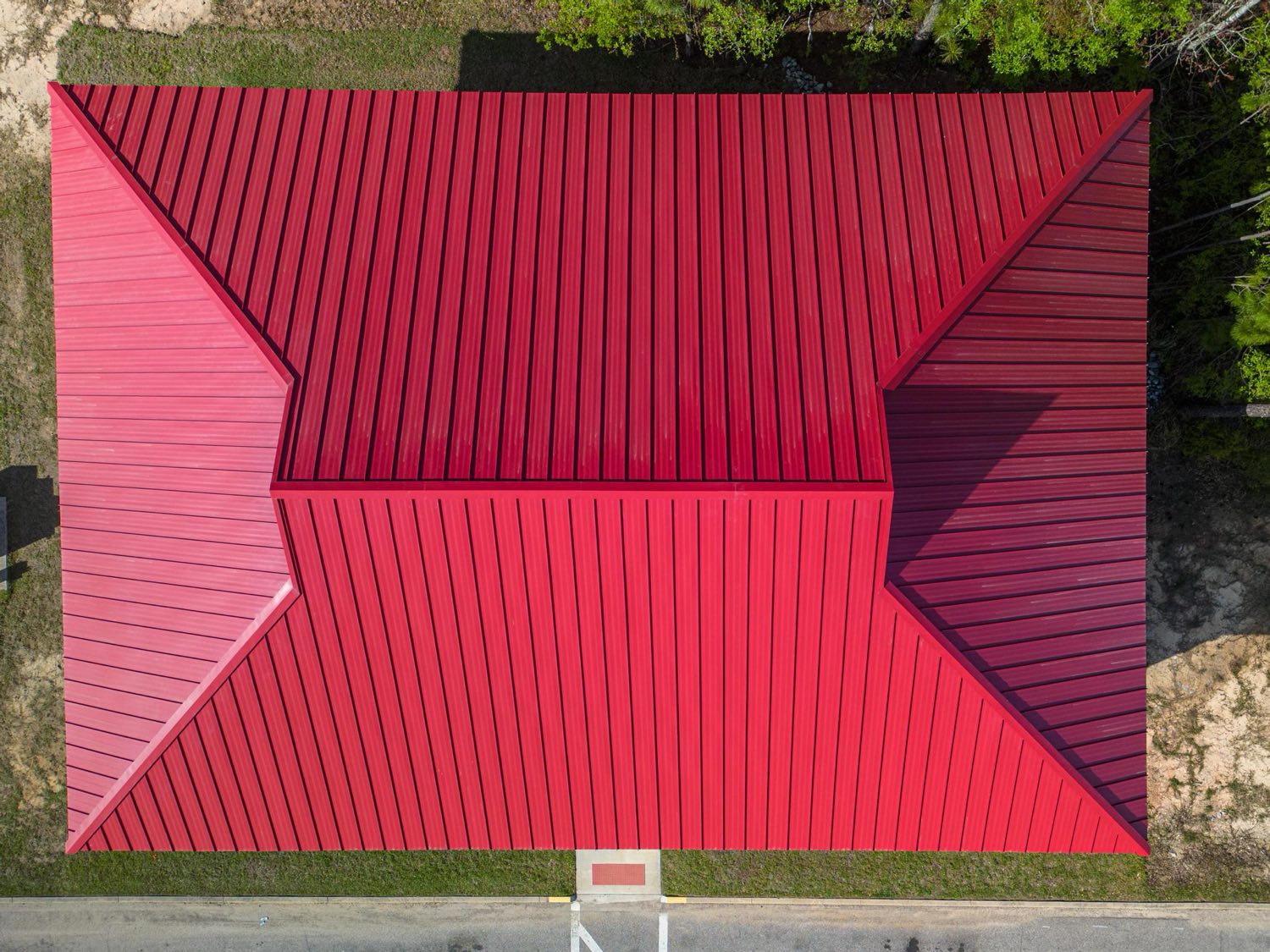 Standing seam metal roof on a Biloxi beachfront pavilion by Gulf South Roofing