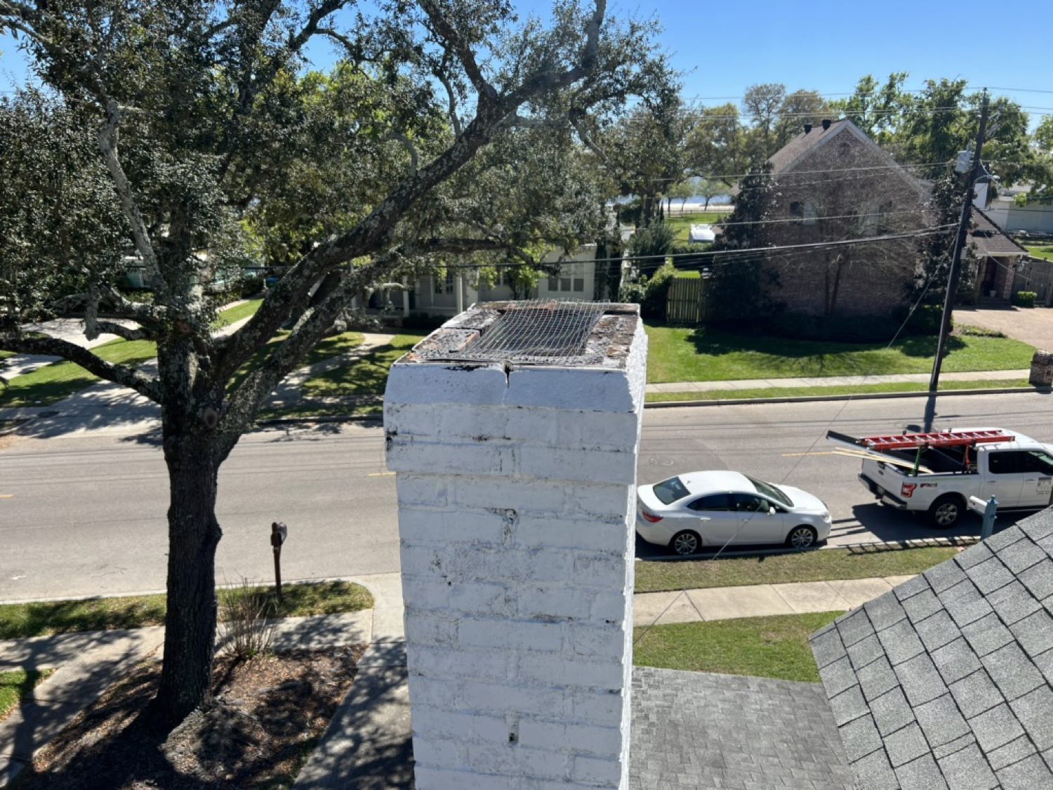 Fabricated chimney cap installed on a Mississippi Gulf Coast home