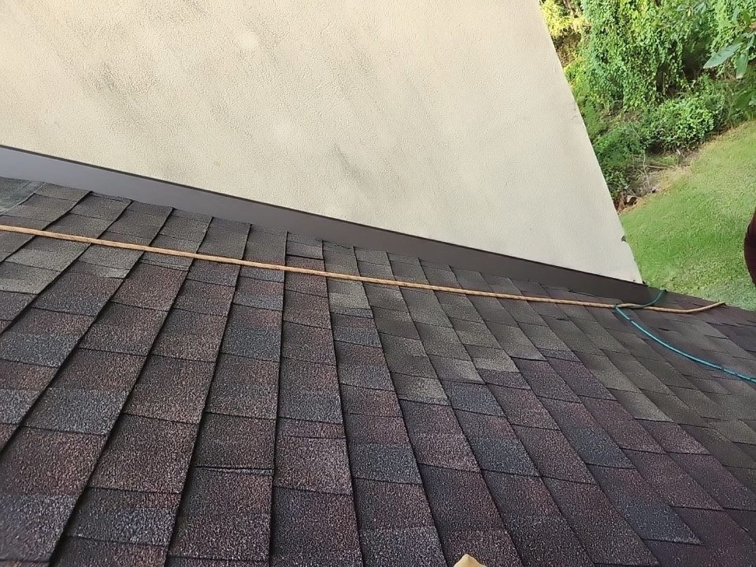 The same chimney after Gulf South Roofing corrected the flashing