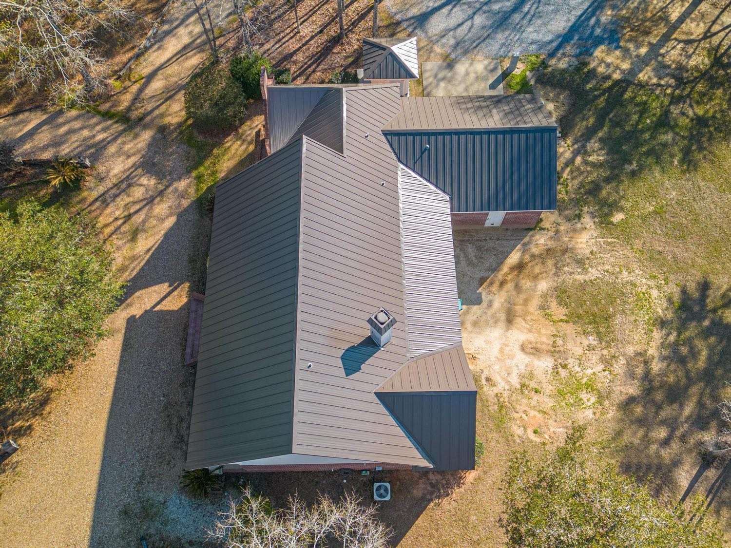 Concealed-fastener seams on a Gulf Coast standing seam roof